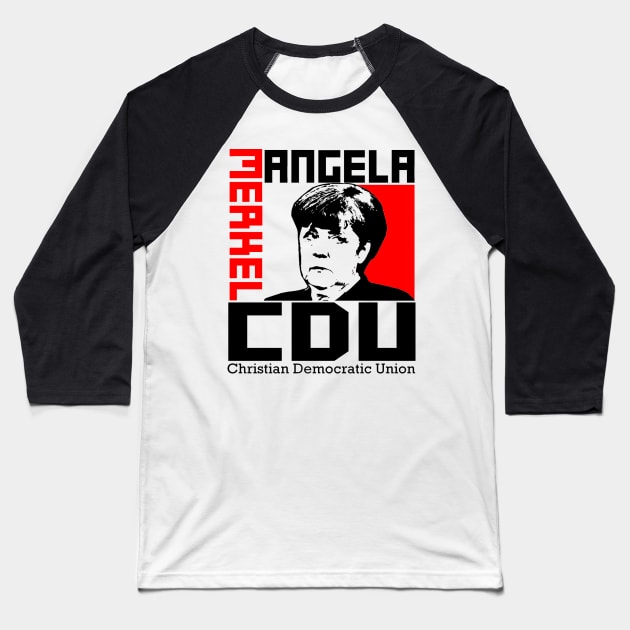 Kanzlerin Angela Merkel 2 Baseball T-Shirt by truthtopower